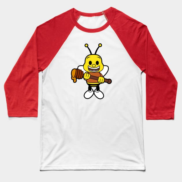 Buzz The Honey Nut Cheerios Bee Baseball T-Shirt by liora natalia